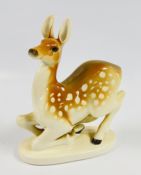 A LARGE USSR PORCELAIN DEER STUDY, H 24CM.