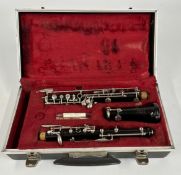 BOOSEY & HAWKES OBOE IN ORIGINAL HARD TRANSIT CASE.