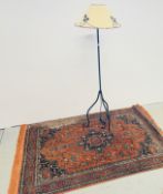 METAL CRAFT STANDARD LAMP AND ST MICHAEL WILTON ORANGE PATTERN RUG.