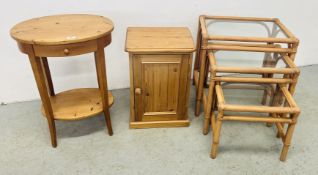 PINE SINGLE DOOR CUPBOARD,