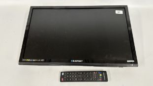 BLAUPUNKT TV WITH BUILT IN DVD PLAYER, REMOTE AND WALL BRACKET - SOLD AS SEEN.