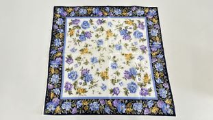 A DESIGNER YVES SAINT LAURENT COTTON SCARF.