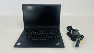 LENOVO THINKPAD L13 LAPTOP COMPUTER COMPLETE WITH CHARGER, CORE i5, S/N: R9-13RNWQ - SOLD AS SEEN.