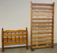 HONEY PINE SINGLE BED FRAME.