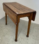 ANTIQUE PINE DROP SIDE KITCHEN TABLE, 92CM X 48CM / 92 X 88.5CM.