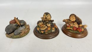 THREE HEDGEHOG STUDIES TO INCLUDE ROYAL DOULTON,
