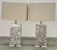 A PAIR OF MODERN DESIGNER TABLE LAMPS,