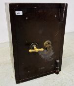 A VICTORIAN SECURITY SAFE, H 57CM, W 38CM,