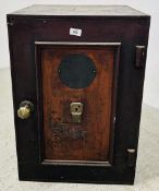 A VICTORIAN SECURITY SAFE, H 66CM, W 46CM,