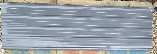 10 X AS NEW ZINC COATED PROFILE ROOFING SHEETS, 3000MM X 800MM.