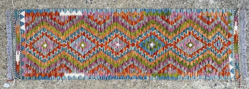 CHOBI KILIM RUNNER, 205 X 62.