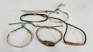 A GROUP OF 6 SILVER AND GILT 