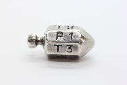 A TEETOTUM, SILVER BIRMINGHAM 1921.