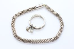 A LINKS OF LONDON SILVER AND PEARL 