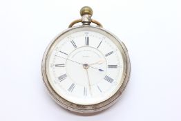 AN ANTIQUE CHRONOGRAPH SILVER CASED POCKET WATCH MARKED ERRINGTON WATCH FACTORY 30247, CHESTER 1896.