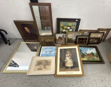 A GROUP OF FRAMED PICTURES, PRINTS,