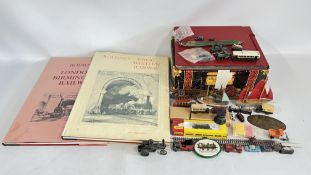 A GROUP OF MODEL RAILWAY RELATED ITEMS TO INCLUDE PHOTOGRAPHIC PHOTO ALBUM OF A MODEL RAILWAY,