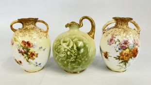 A MATCHED PAIR OF VINTAGE DOULTON BURSLEM VASES,