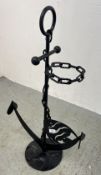 METAL CRAFT UMBRELLA / STICK STAND IN THE NAUTICAL STYLE.