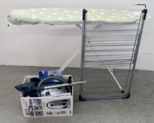 A BRABANTIA FOLDING AIRER, ELECTROLUX 1800 W POWERPLUS VACUUM CLEANER,