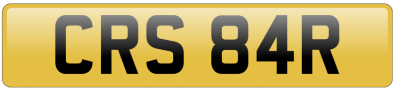 PERSONAL VEHICLE REGISTRATION MARK CRS 84R, ON RETENTION, ASSIGNMENT FEE PAID.