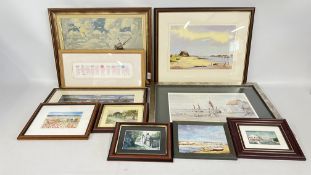 A GROUP OF FRAMED PICTURES AND PRINTS TO INCLUDE JASON PARTNER, 