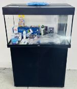 JUWEL AQUARIUM, W 81CM X D 36CM X H 50CM, ALONG WITH JUWEL 610 FLOW ALL INCLUSIVE FILTER,