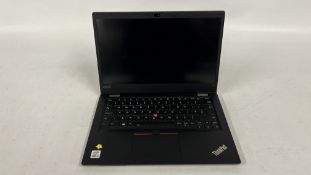LENOVO THINKPAD L13 LAPTOP COMPUTER CORE i5 S/N - R9-13RNX13, CASE AF WITH CHARGER - SOLD AS SEEN.