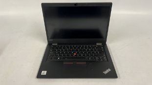 LENOVO THINKPAD L13 LAPTOP COMPUTER CORE i5 S/N - R9-13RNX1, CASE AF WITH CHARGER - SOLD AS SEEN.