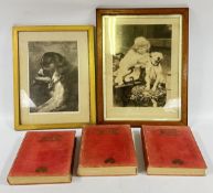 A VINTAGE FRAMED AND MOUNTED ARTHUR ELSLEY PRINT TITLED ''SOFT PERSUASION'' + A FRAMED AND MOUNTED