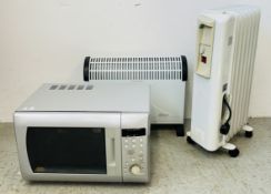 HOME ELECTRICALS TO INCLUDE DAEWOO 900 WATT MICROWAVE OVEN,