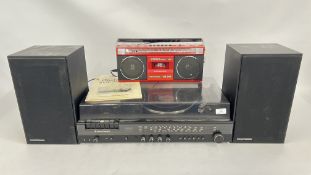 A NATIONAL PANASONIC MUSIC CENTRE COMPLETE WITH SPEAKERS,