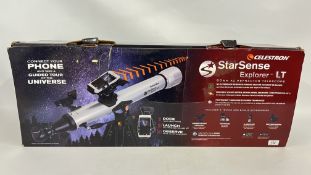 A CELESTRON STAR SENSE EXPLORER LT 80MM AZ REFRACTOR TELESCOPE (BOXED).