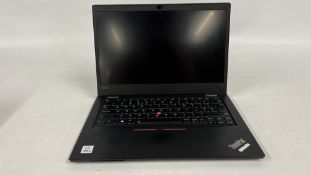 LENOVO THINKPAD L13 LAPTOP COMPUTER CORE i5 S/N - R9-1363RP, CASE AF WITH CHARGER - SOLD AS SEEN.