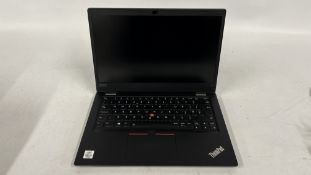 LENOVO THINKPAD L13 LAPTOP COMPUTER CORE i5 S/N - R9-OYRX8A, CASE AF WITH CHARGER - SOLD AS SEEN.