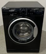 HOTPOINT 9KG BLACK FINISH INVERTER MOTOR WASHING MACHINE - SOLD AS SEEN.