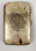 A SILVER CIGARETTE CASE, BIRMINGHAM ASSAY, 14.5 X 9.5CM.