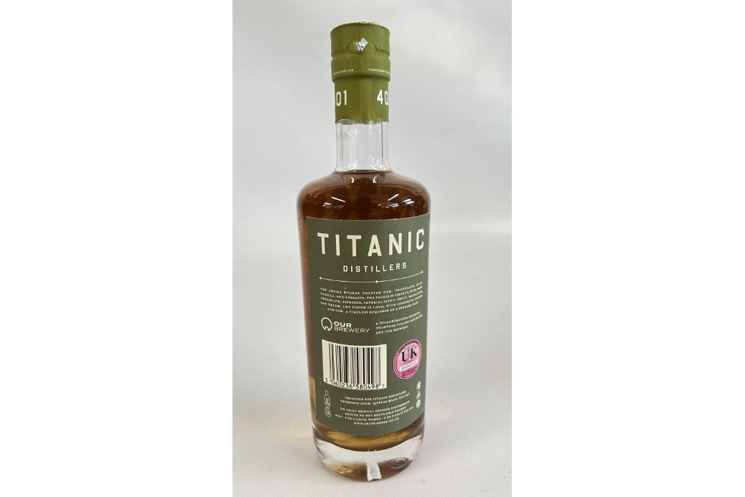 A 70CL BOTTLE OF TITANIC DISTILLER'S SINGLE MALT 7 YEAR AGED IRISH WHISKY. - Image 2 of 4