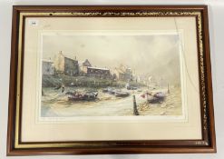 A FRAMED AND MOUNTED LIMITED EDITION PRINT 14/190 TITLED 