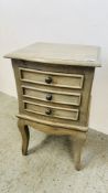 CHIC DESIGN 3 DRAWER CHEST, W 43CM X D 40CM X H 71CM.