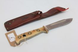 PUMA HUNTERS FRIEND MODEL 6398 HUNTING KNIFE WITH LEATHER SHEATH
