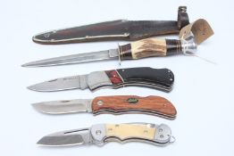 A GROUP OF FOUR KNIVES TO INCLUDE MYERCHIN GEN 2, EKA 12C27,