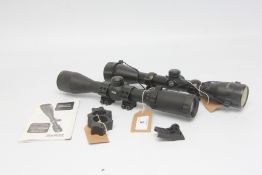 AGS 3-9X40 F MD2 RIFLE SCOPE WITH MOUNTS + HAWKE SPORT HD 4X40 RIFLE SCOPE WITH MOUNTS + TWO OTHER