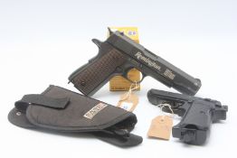 REMINGTON 1911 RAC .177 Co2 MULTI SHOT AIR PISTOL IN HOLSTER AND WALTHER UMAREX .