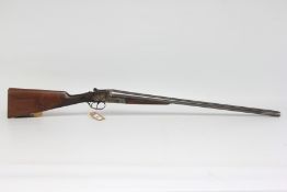AYA 12 GAUGE SIDE BY SIDE SHOTGUN, SIDELOCK, 28 INCH EJECTOR BARRELS, TEAR DROP STOCK,