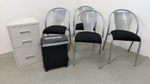 METAL 3 DRAWER FILING CABINET ALONG WITH