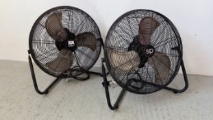 TWO SIP FLOOR FANS - SOLD AS SEEN - TRAD