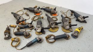 13 X ASSORTED ANGLE GRINDERS TO INCLUDE