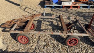 HEAVY DUTY METAL FRAMED 4 WHEELED BARROW