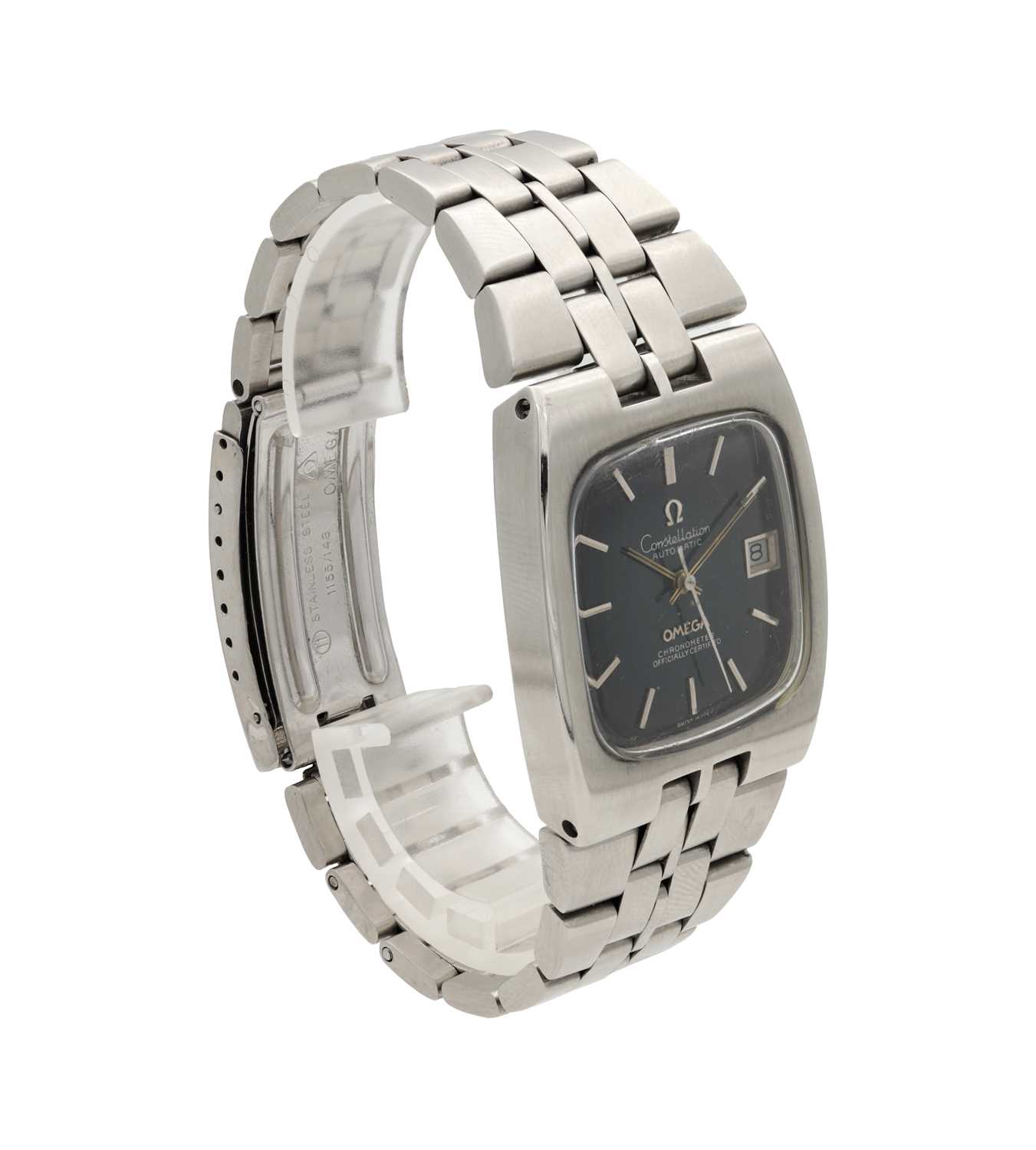 A 1970S STAINLESS STEEL OMEGA CONSTELLATION AUTOMATIC CHRONOMETER WRIST WATCH - Image 2 of 10